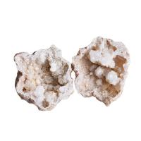 Clear Quartz Minerals Specimen, Druzy Geode Style 