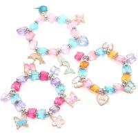 Children Bracelets, Zinc Alloy, with Resin, for children & enamel, multi-colored Approx 6.29 Inch 