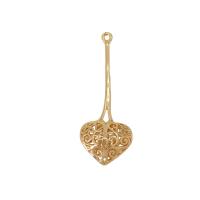 Hollow Brass Pendants, Heart, gold color plated, fashion jewelry & Unisex, golden Approx 