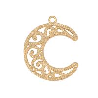 Hollow Brass Pendants, Moon, gold color plated, fashion jewelry & Unisex, golden Approx 