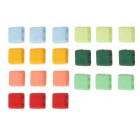 Solid Color Acrylic Beads, Square, DIY & double-hole Approx 1mm 