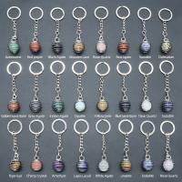 Gemstone Key Clasp, with Iron, silver color plated & Unisex 90mm 