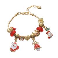 Bracelet de Noël en alliage zinc, alliage de zinc, avec 5 chaînes de rallonge, Placage, Conception de Noël & bijoux de mode & unisexe & creux cm, Vendu par PC
