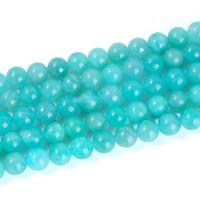 Amazonit Perlen, rund, poliert, DIY & verschiedene Größen vorhanden, himmelblau, verkauft von Strang