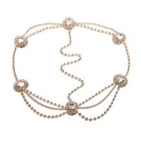 Bridal Frontlet, Zinc Alloy, fashion jewelry & multilayer & for woman & with rhinestone u300152 cm 
