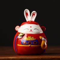 Porcelain Decoration, Rabbit, handmade, for home and office & durable & multifunctional 