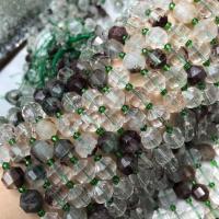 Phantom Quartz Beads, Green Phantom Quartz, with Seedbead, Lantern, DIY & faceted, mixed colors Approx 38 cm 