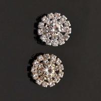 Mobile Phone DIY Decoration, Zinc Alloy, Round, plated, with rhinestone 