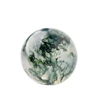 Natural Moss Agate Beads, Round, DIY 