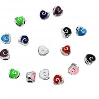 La BCC en plastique European Perles, plastique revêtu de cuivre, coeur, DIY & émail, plus de couleurs à choisir Vendu par PC