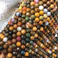Perle Agate naturel océan, agate océan, Rond, DIY & normes différentes pour le choix & facettes, couleurs mélangées Environ 38 cm, Vendu par brin