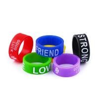 Silicone Finger Ring, Unisex, mixed colors, 20mm 
