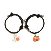 Resin Bracelets, with Polyester Cord & Acrylic, 2 pieces & Unisex & Halloween Jewelry Gift & with magnetic Approx 6.3-11 Inch 