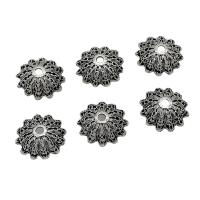 Zinc Alloy Bead Caps, Flower, antique silver color plated, DIY & hollow, 18mm, Approx 