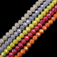 Rondelle Crystal Beads, Abacus, colorful plated, DIY & faceted Approx 16 Inch 