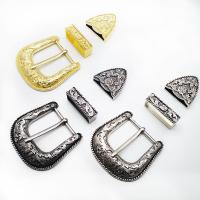 alliage de zinc Boucle de ceinture, Placage, trois pièces & DIY & noircir, plus de couleurs à choisir   é, Vendu par fixé
