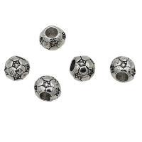 Zinc Alloy Large Hole Beads, Football, antique silver color plated, DIY, 11mm, Approx 