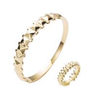 Cubic Zirconia Micro Pave Brass Finger Ring, bangle & finger ring, gold color plated & micro pave cubic zirconia & for woman, gold 