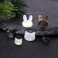 Natural Freshwater Shell Beads, White Lip Shell, with Black Lip Shell, polished  