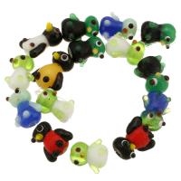 Animal Lampwork Beads, random style & mixed, Random Color 