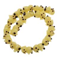Animal Lampwork Beads, DIY, yellow 