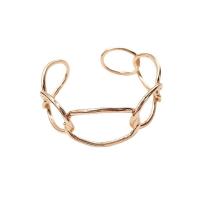 Iron Cuff Bangle, plated, fashion jewelry & for woman & hollow, rose gold color 