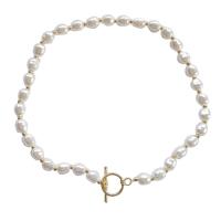 Plastik-Perlenkette, Kunststoff Perlen, mit Zinklegierung, Unregelmäßige, Modeschmuck & für Frau, Länge:41 cm, verkauft von PC