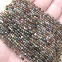 Perle agate indienne naturelle , Rond, DIY & normes différentes pour le choix, couleurs mélangées Environ 38 cm, Vendu par brin