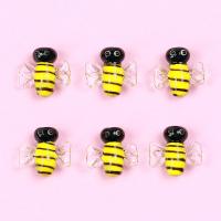 Tier Lampwork Perlen, Biene, DIY, gemischte Farben, 19x21mm, Bohrung:ca. 2mm, verkauft von PC[