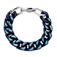 Enamel Zinc Alloy Bracelets, fashion jewelry & Unisex 190mm 