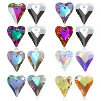 Crystal Jewelry Pendants, Heart, plated, DIY 