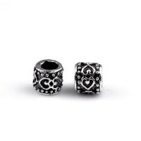 Zinc Alloy Large Hole Beads, Column, antique silver color plated, DIY Approx 