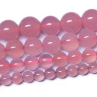Pink Agate Beads, Round, natural Grade AAAAAA Approx 1mm Approx 15.5 Inch 