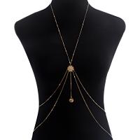 alliage de zinc Chain Chest, Placage de couleur d'or, multicouche & pour femme, 71cm,112cm,93cm, Vendu par PC