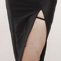 alliage de zinc Chaîne de jambe, avec tissu, Placage, multicouche & pour femme, plus de couleurs à choisir, 42cm,48cm,44cm, Vendu par PC