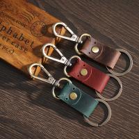 Full Grain Cowhide Leather Key Clasp, with Iron, Unisex 