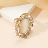 Cats Eye Zinc Alloy Finger Ring, with Cats Eye, KC gold color plated, fashion jewelry & for woman & with rhinestone, 1.8cm 