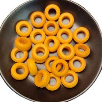 Solid Color Resin Beads, Donut, DIY, yellow, 20mm, Approx 