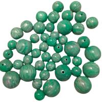 Imitierter Bernstein Harz Perlen, rund, Epoxidharzklebstoff, DIY & verschiedene Größen vorhanden, grün, verkauft von Tasche