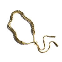 Titane bracelet en acier et bracelet, Acier titane, Placage de couleur d'or, pour femme, doré .63 pouce, Vendu par PC