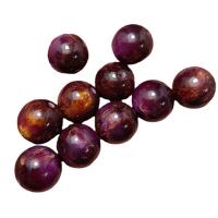 Imitierter Bernstein Harz Perlen, rund, Epoxidharzklebstoff, DIY & verschiedene Größen vorhanden, violett, verkauft von Tasche