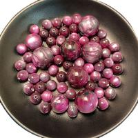 Imitierter Bernstein Harz Perlen, rund, Epoxidharzklebstoff, DIY & verschiedene Größen vorhanden, violett, verkauft von Tasche