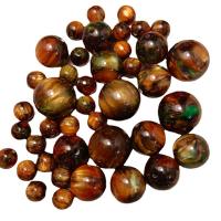Perles d'imitation de résine ambre, Rond, goutté d'époxy, DIY & normes différentes pour le choix, couleurs mélangées, Vendu par sac