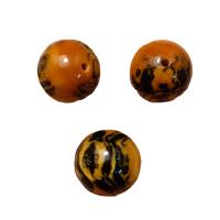 Imitierter Bernstein Harz Perlen, rund, Epoxidharzklebstoff, DIY & verschiedene Größen vorhanden, gemischte Farben, verkauft von Tasche
