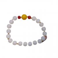 Glass Jewelry Beads Bracelets, Glass Beads, Round, fashion jewelry & Unisex Approx 6.3-8 Inch 