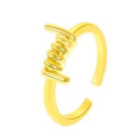Zinklegierung Manschette Fingerring, plattiert, Modeschmuck & für Frau, keine, 1.7cm, verkauft von PC