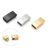 Rectangle Stainless Steel Magnetic Clasp, 316 Stainless Steel, plated 