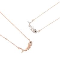 Thai Sterling Silber Halskette, Thailand, Herz, plattiert, Micro pave Zirkonia & für Frau, keine, 7x20mm, Länge:ca. 15.75 ZollInch, verkauft von PC