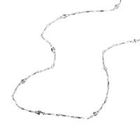 Thailand Sterling Silver Chain Necklace, platinum color plated 