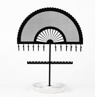 Multi Purpose Jewelry Display, Iron, with Porcelain, Fan, durable, black 